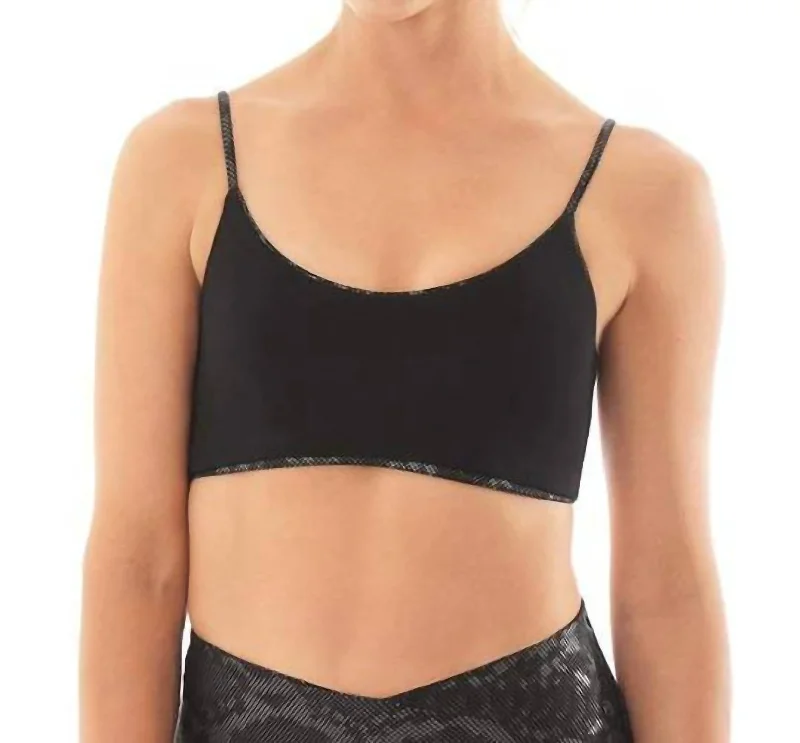 Formal Garments For Women Onyx Ceci Reversible Low Impact Sports Bra In Black