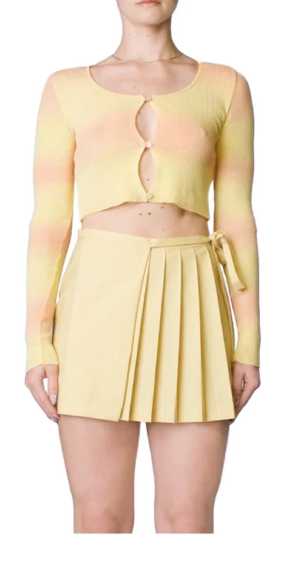 Women's Clothing Sets Sauce Cropped Top In Yellow