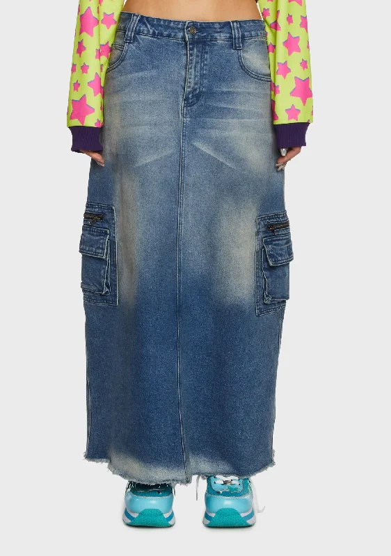 Women's Stylish Casual Garments Time Capsule Denim Skirt