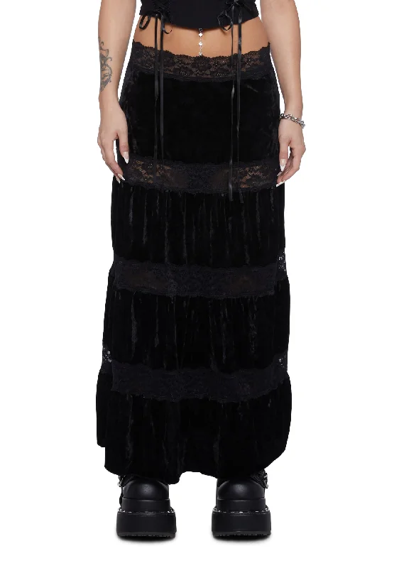 Stylish Outerwear Clothing For Women Tragic Tale Maxi Skirt