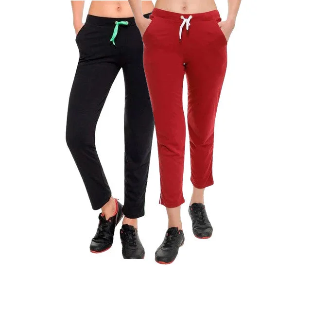 Women's Comfortable Garments T.T. Women 100% Cotton Interlock Fabric Track Pant Pack Of 2