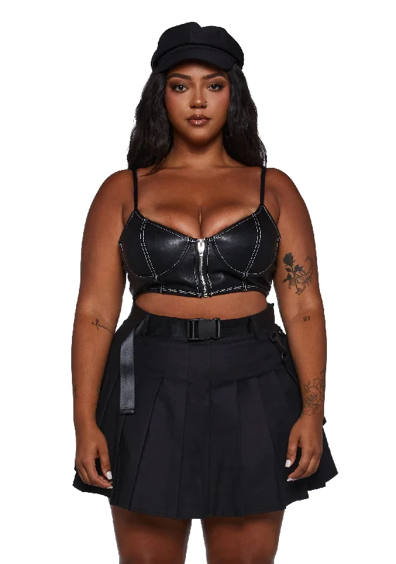 Women's Clothes And Apparel Sets Plus Call The Shots Zip Bralette