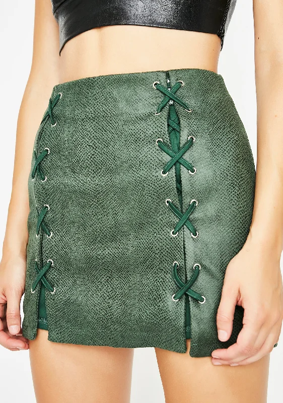 Women's Elegant Formal Outfit Snake Pit Mini Skirt