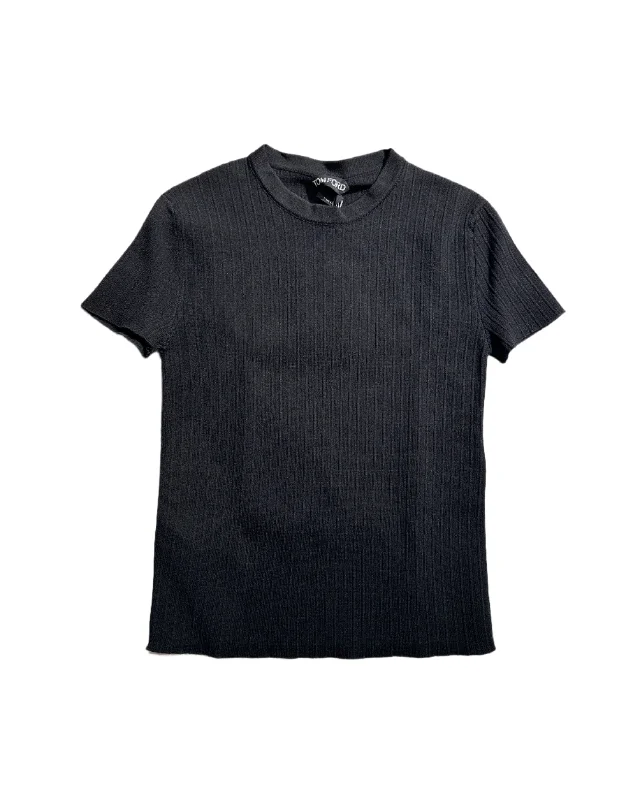 Charming Women's Holiday Apparel Tom Ford Womens Knitted T-Shirt In Black