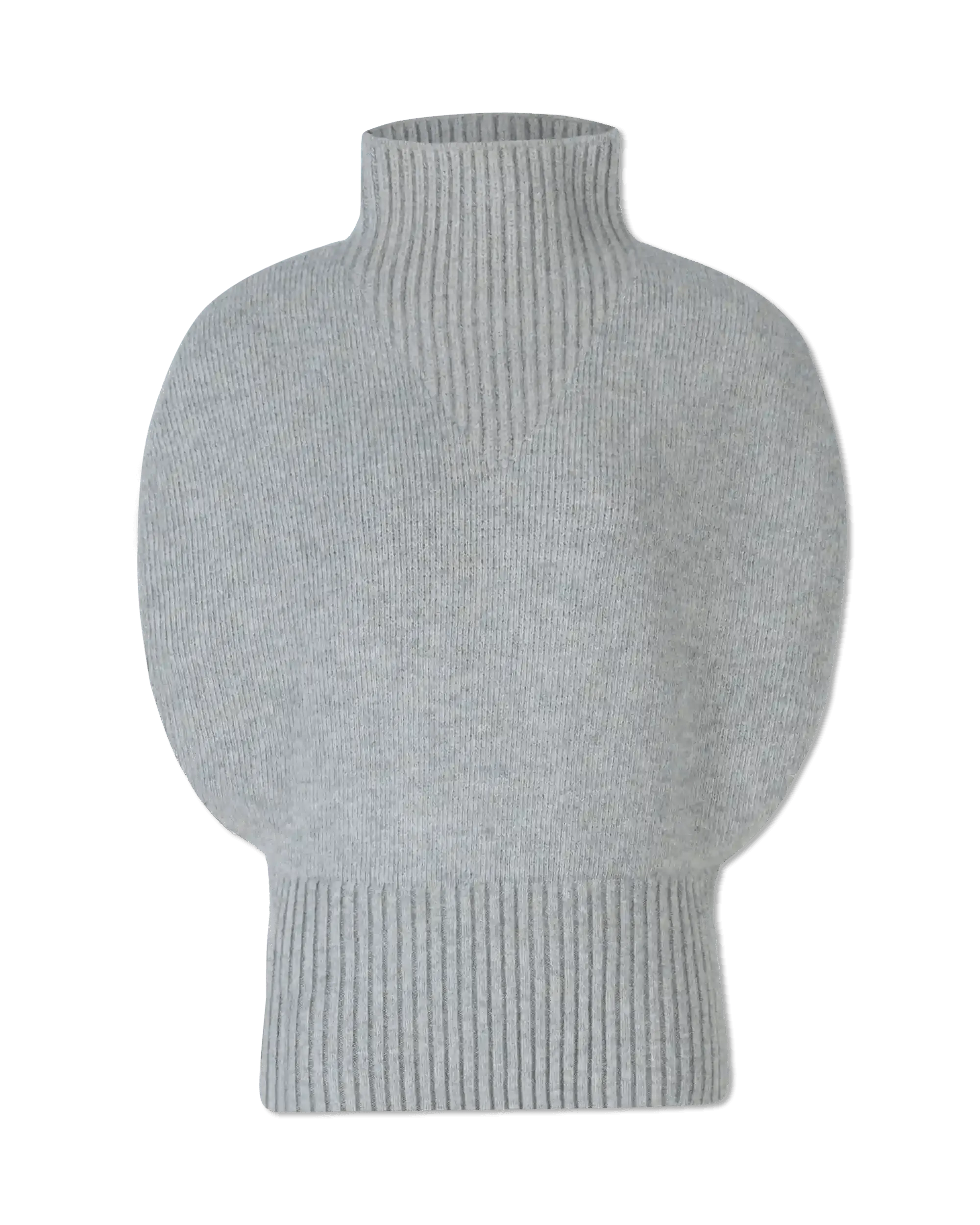 Women's Sporty Chic Clothes Shetland Double Face Turtleneck Sleeveless Sweater