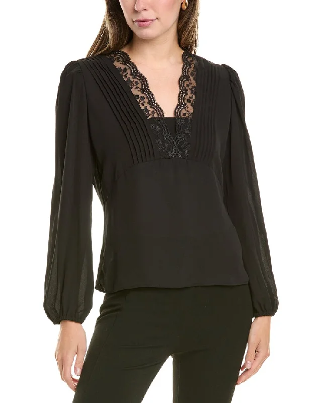 Affordable Women's Outfit Vince Camuto Lace Neckline Blouse