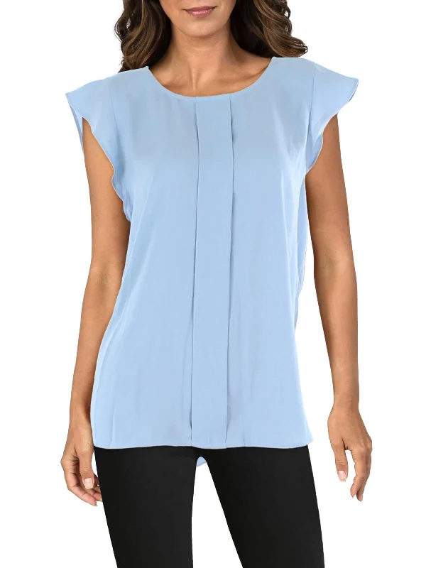 Women's Party Outfit Womens Pleated Layering Blouse