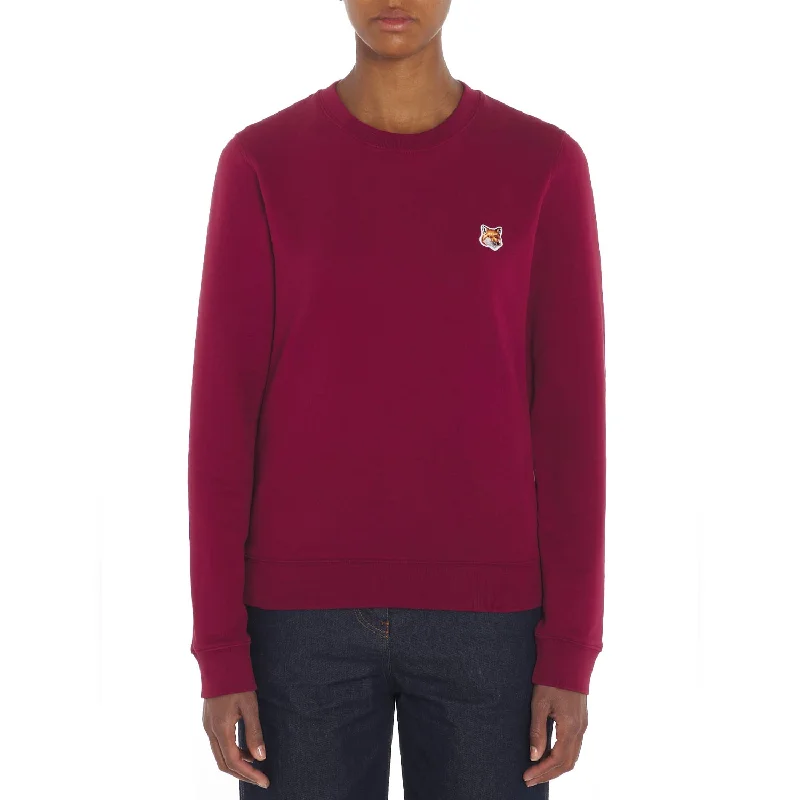 Women's Vacation Outfit Women's Fox Head Patch Regular Sweatshirt Brick Red