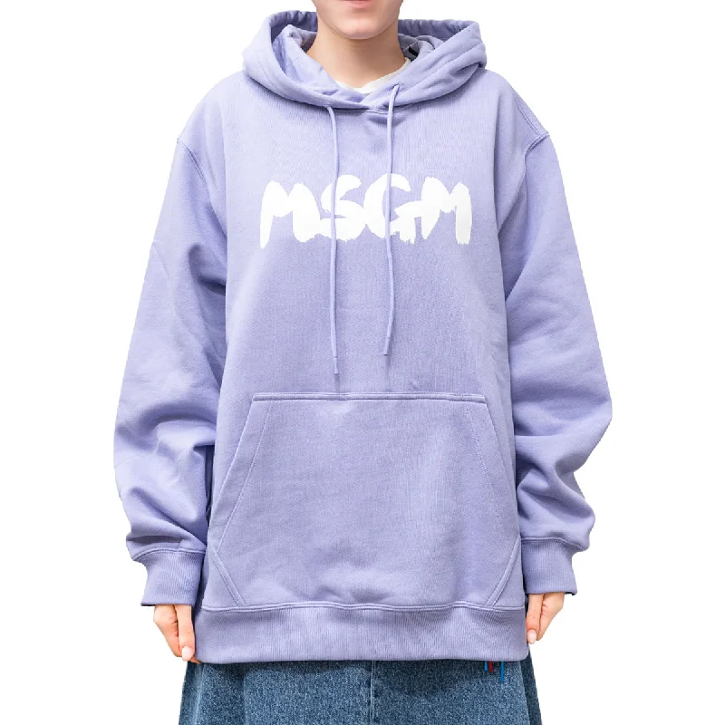 Women's Trendy Casual Outfit Women's Brush Print Hoodie Lilac