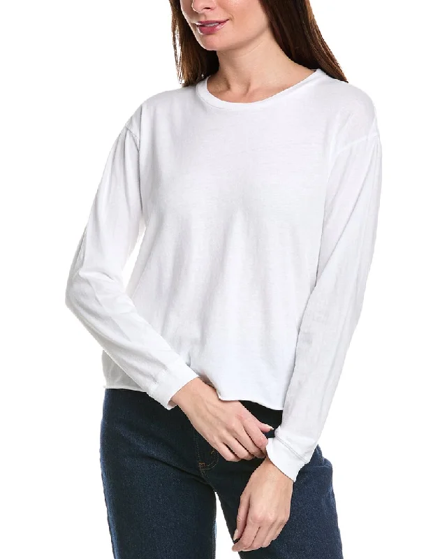 Women's Evening Wear Outfit MOTHER The Slouchy Cut Off T-Shirt