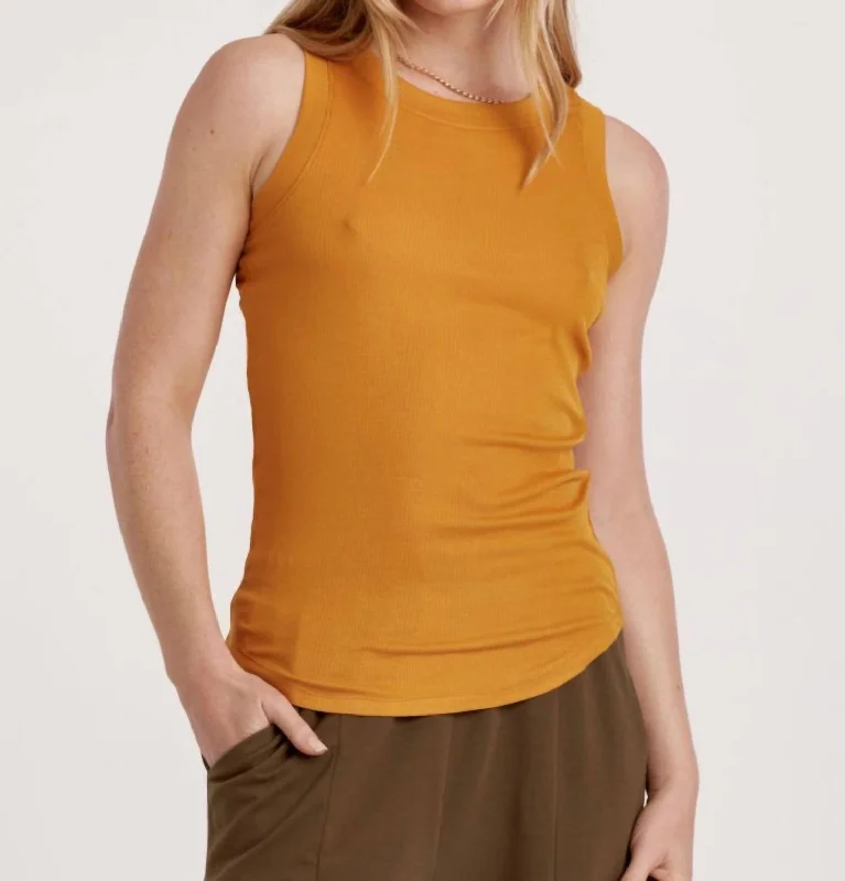 Vintage-Inspired Women's Apparel Cleo Tank In Ochr