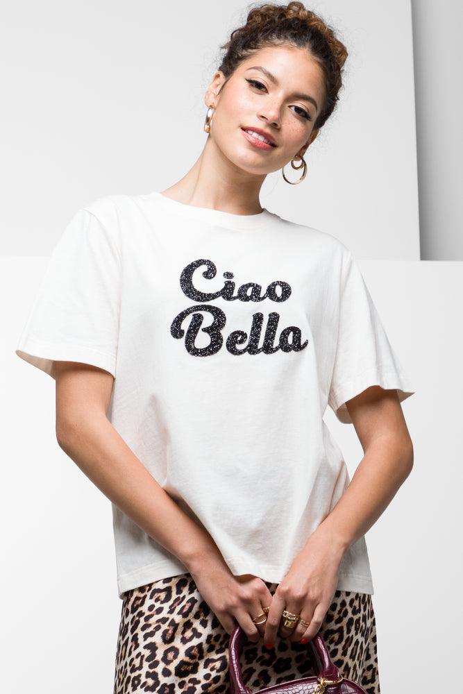 Affordable Trendy Clothes For Women Ciao Bella Short Sleeve T-Shirt Natural