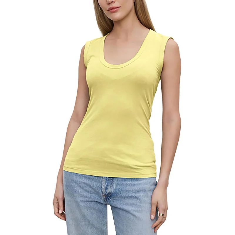 Women's Effortless Casual Outfit Womens Solid Cotton Tank Top