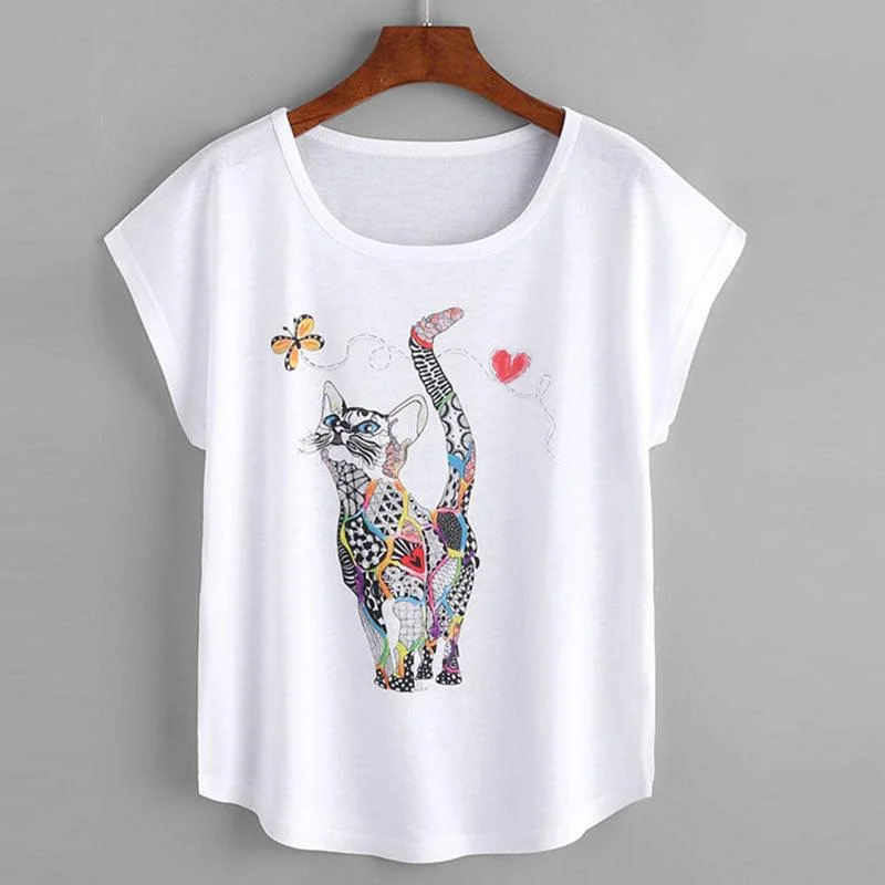 Women's Seasonal Attire PATCHES THE CAT TEE