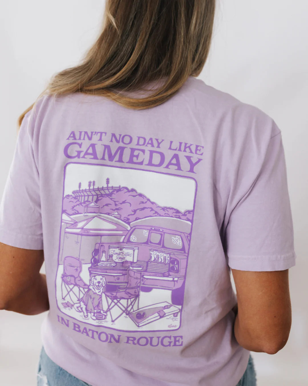 Women's Contemporary Clothing AIN'T NO DAY LIKE GAMEDAY POCKET TEE