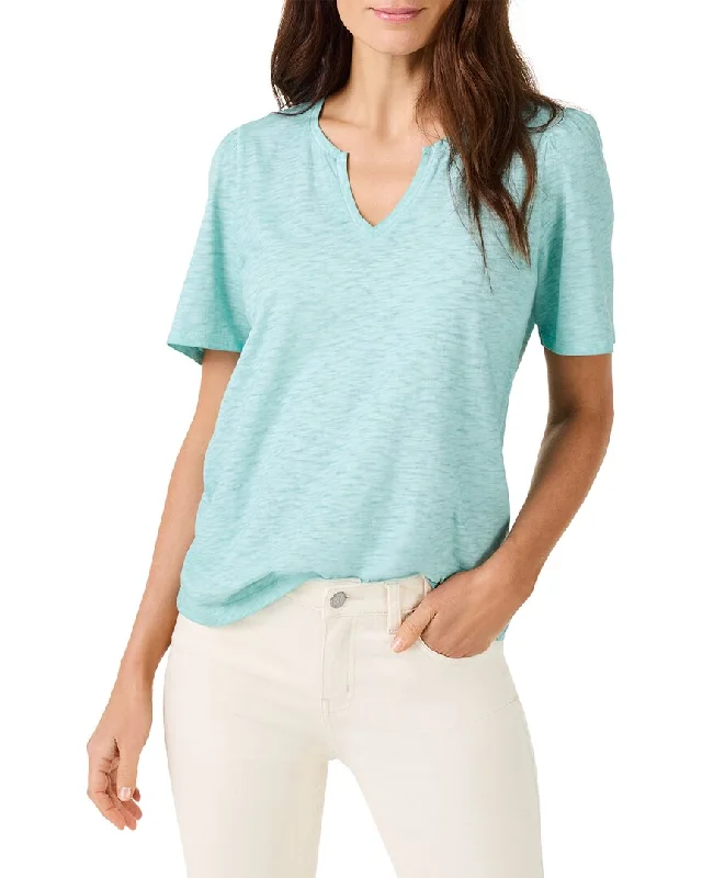 Chic Women's Attire NIC+ZOE Split Neck T-Shirt