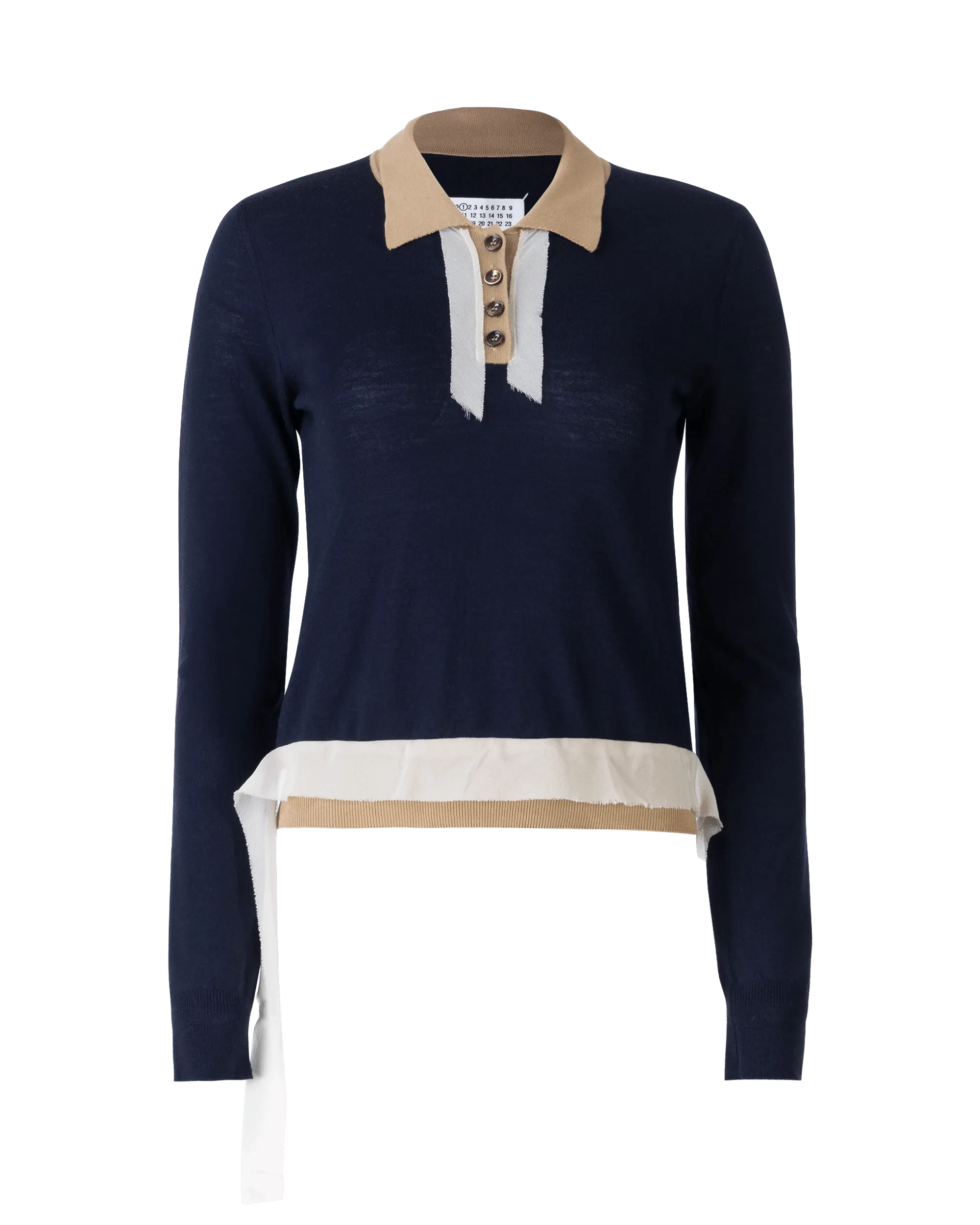 Charming Women's Holiday Apparel Color Block Polo Sweater