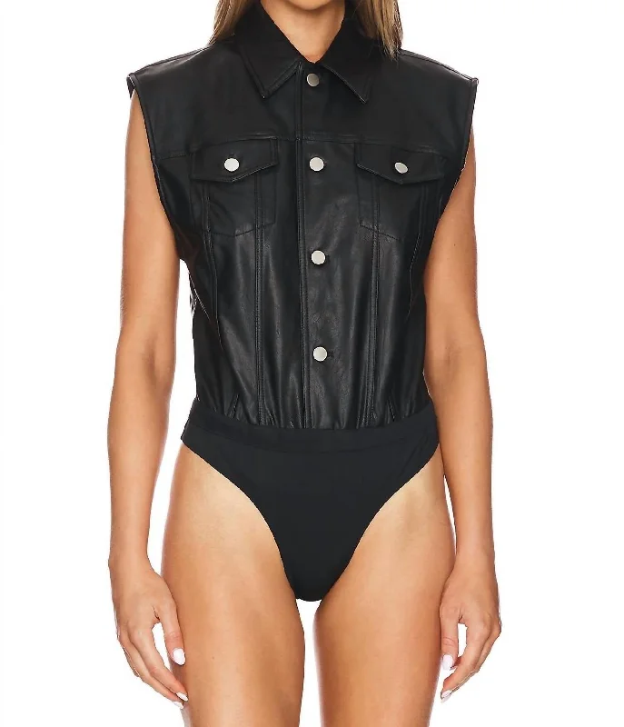 Women's Athletic Apparel Carlyle Bodysuit In Jet Black