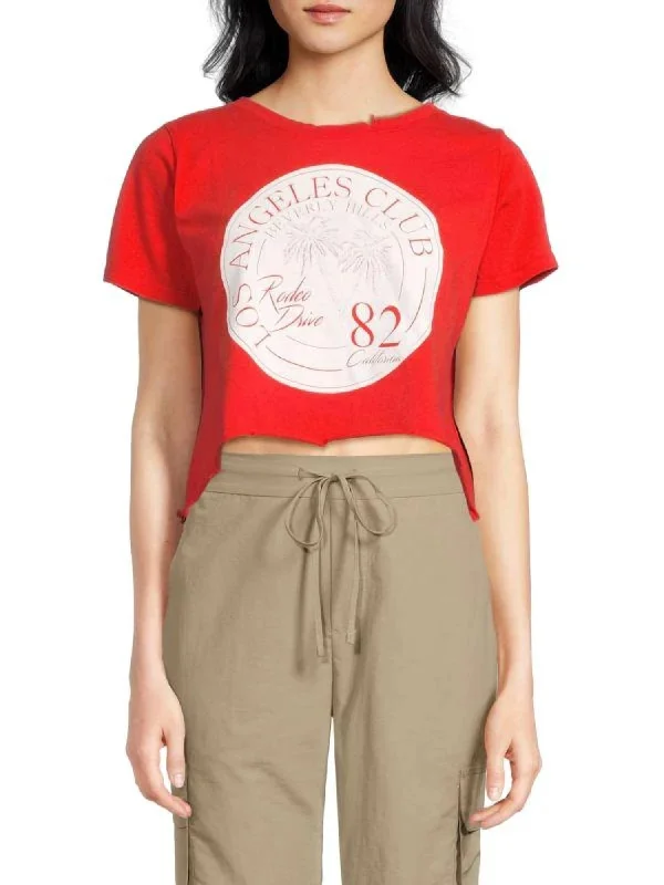 Women's Elegant Clothing Sets Rodeo Drive Crop Top In Red