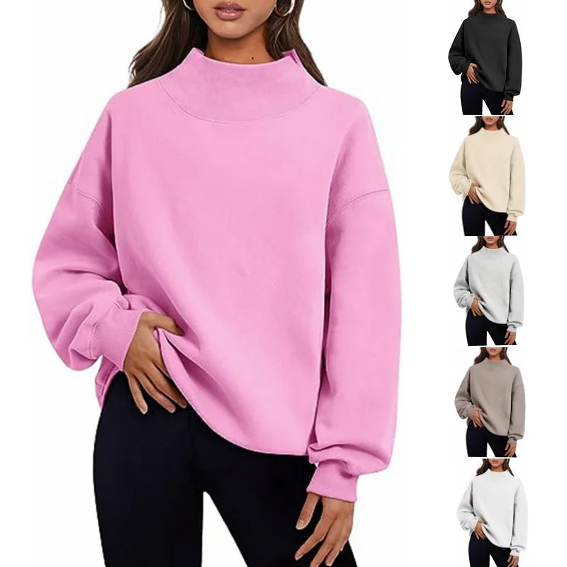 Women's Chic Outerwear Outfit Trendy Queen Pullover Sweatshirt Round Neck Hoodie