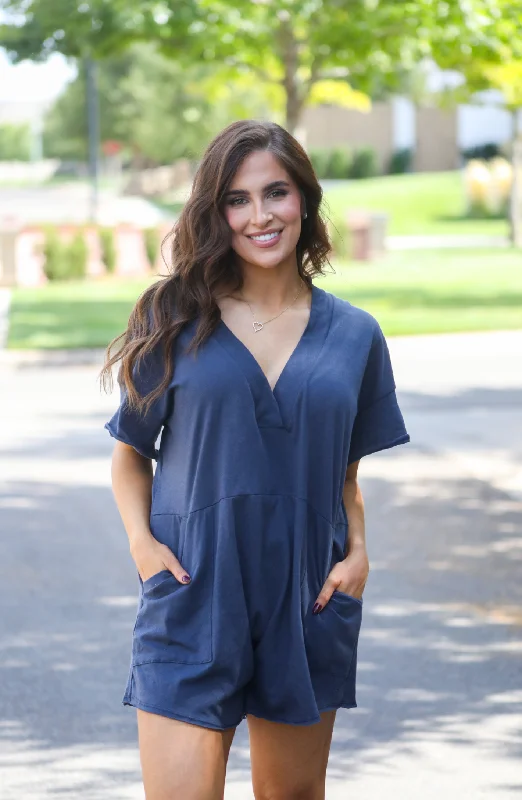 Casual Clothes For Women Embrace The Joy Oversized Romper w/ Pockets