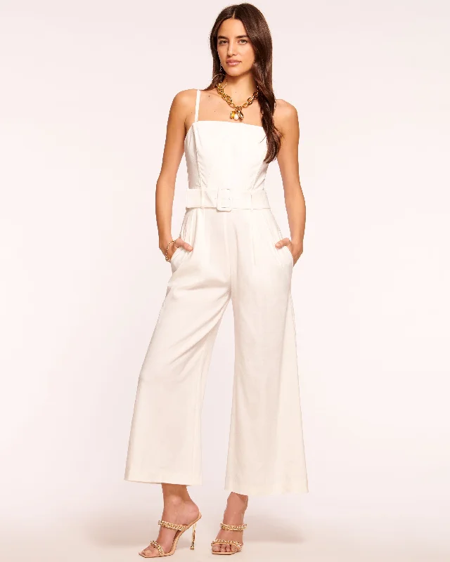 Stylish Women's Garments For Holidays Delia Cropped Belted Jumpsuit