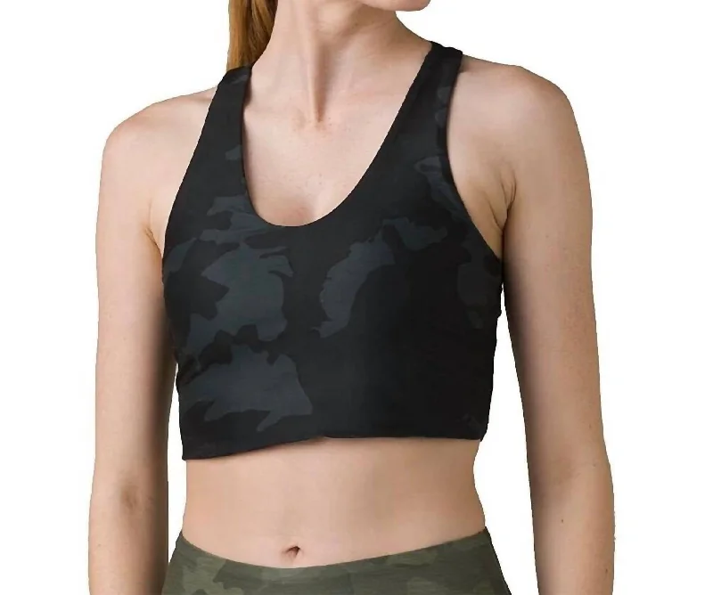 Women's Casual Wear Clothing Momento Crop Top In Black Camo