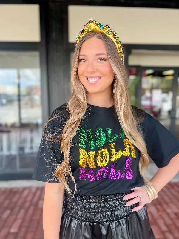 Stylish Women's Garments For Holidays Nola Nola Nola-T-Shirt-Black