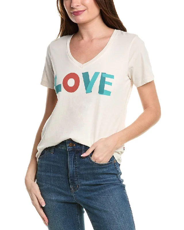 Women's Cozy Winter Attire Sol Angeles Love V-Neck T-Shirt