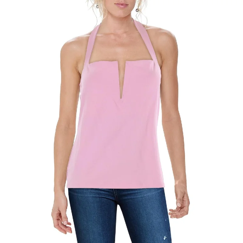 Women's Occasion Wear Apparel Womens Tie Back Sleeveless Halter Top