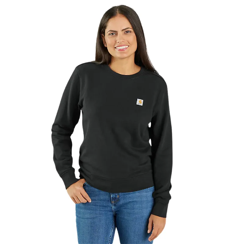 Women's Chic Outerwear Attire Carhartt Women's Tencel Fiber Series Relaxed Fit French Terry Crewneck Sweatshirt - Black