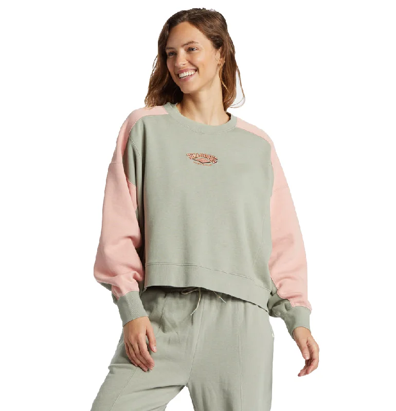 Women's Active Outfit For Fitness Billabong Hike Date Crew Neck Sweatshirt