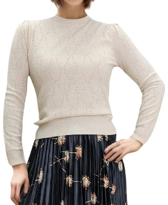 Women's Seasonal Garments Crystal Accent Sweater