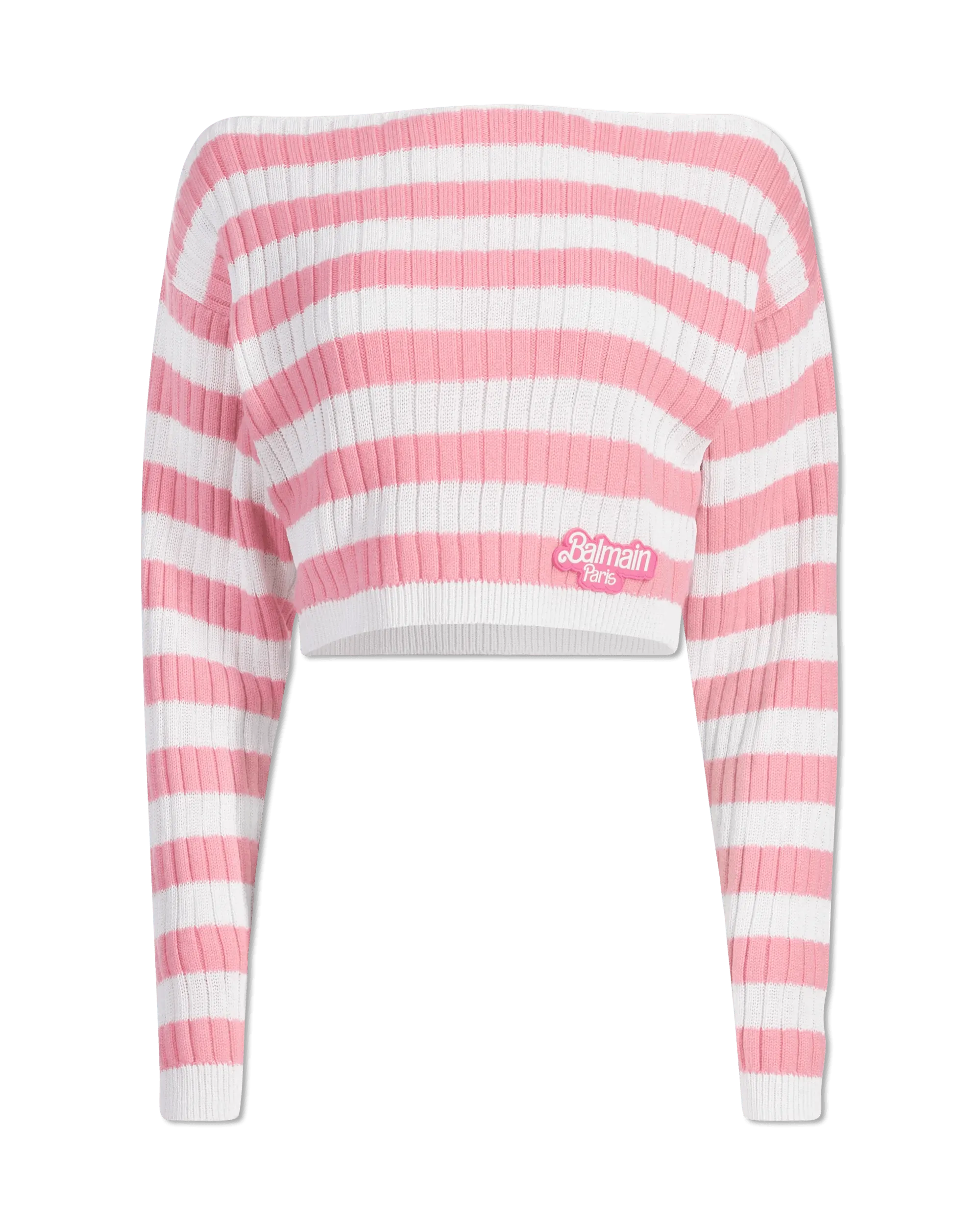 Women's Urban Clothing Balmain X Barbie Off Shoulder Knit Crop Top