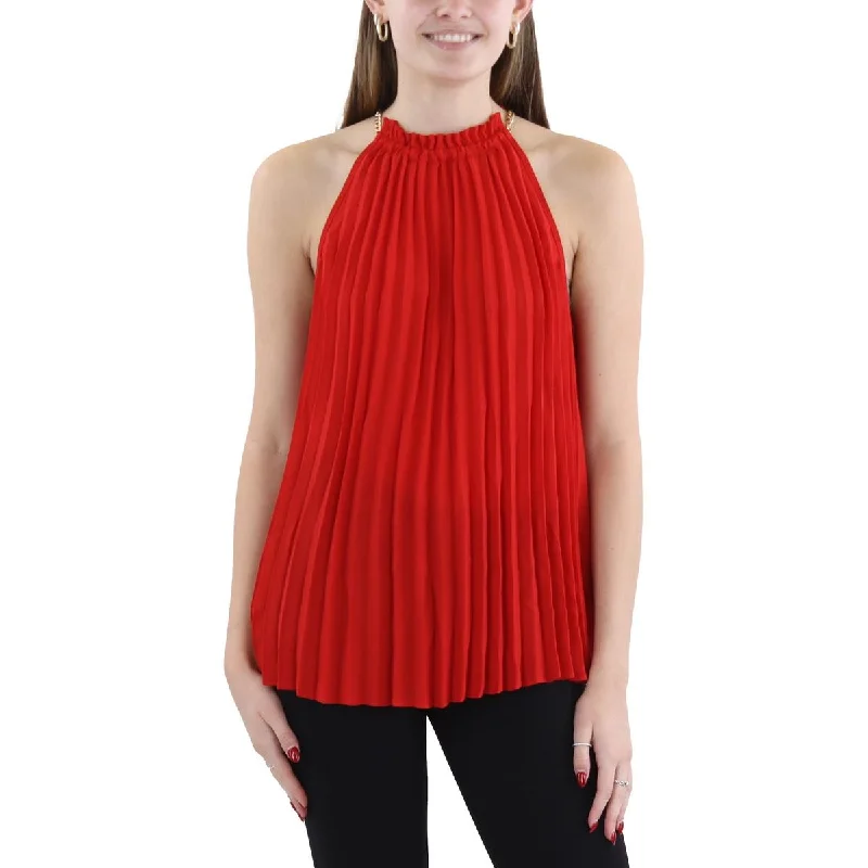 Women's Travel Outfit Set Womens Halter Shutter Pleat Tank Top