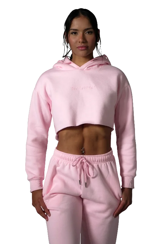 Women's High-Fashion Clothes Series 1 Cropped Hoodie - Baby Pink