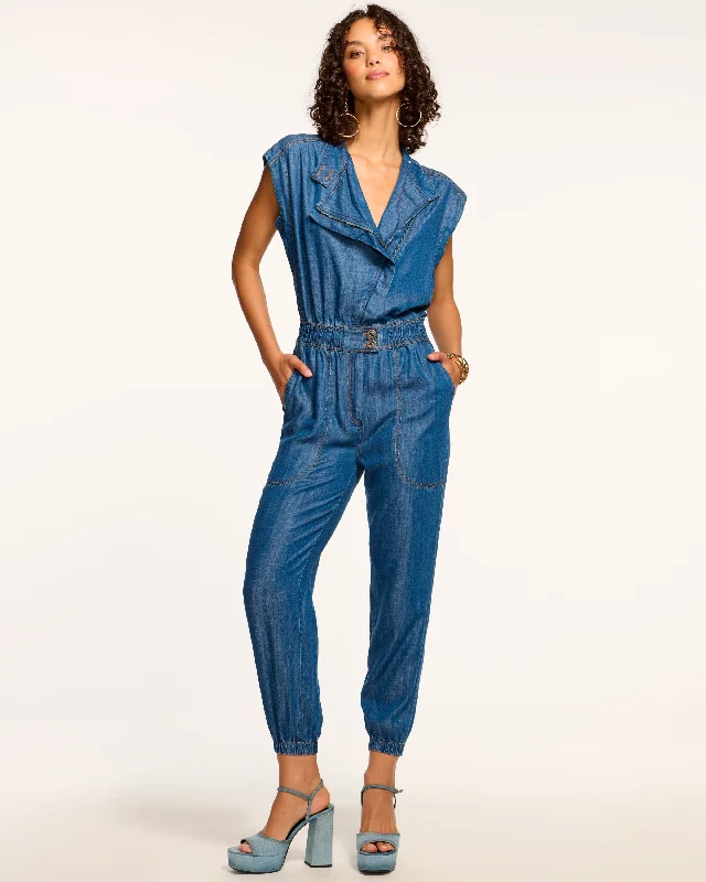 Chic Clothes For Women Hoss Relaxed Chambray Jumpsuit