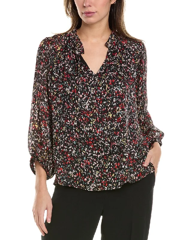 Casual Apparel For Women Vince Camuto Split Neck Blouse