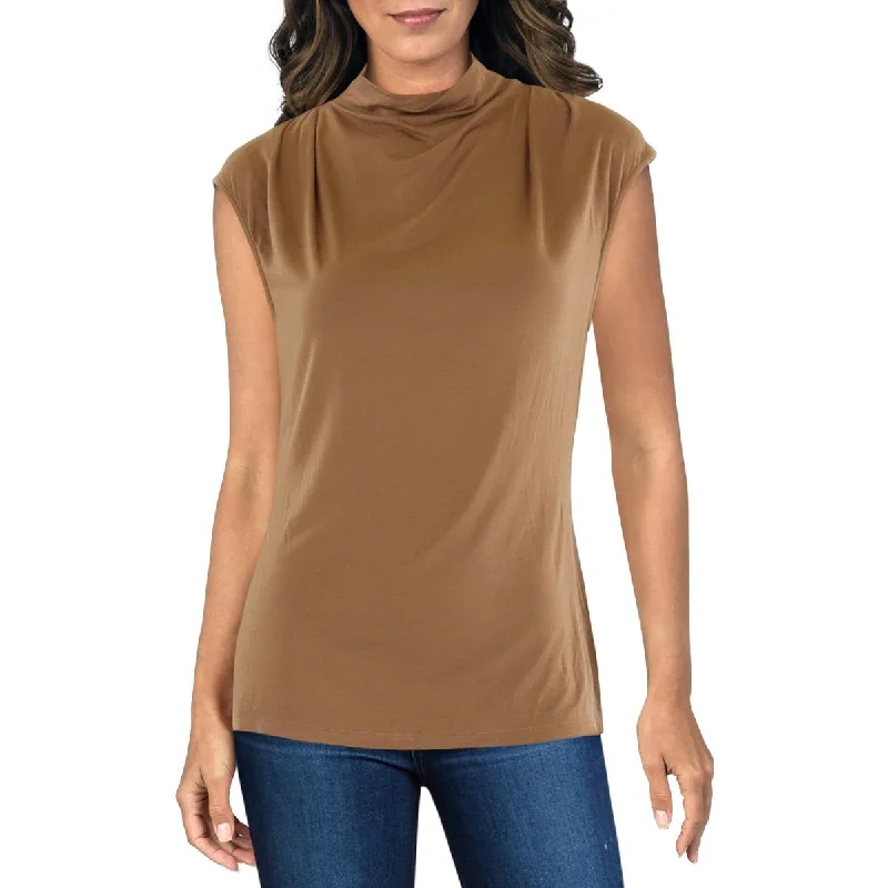 Formal Garments For Women Womens High Neck Sleeveless Pullover Top