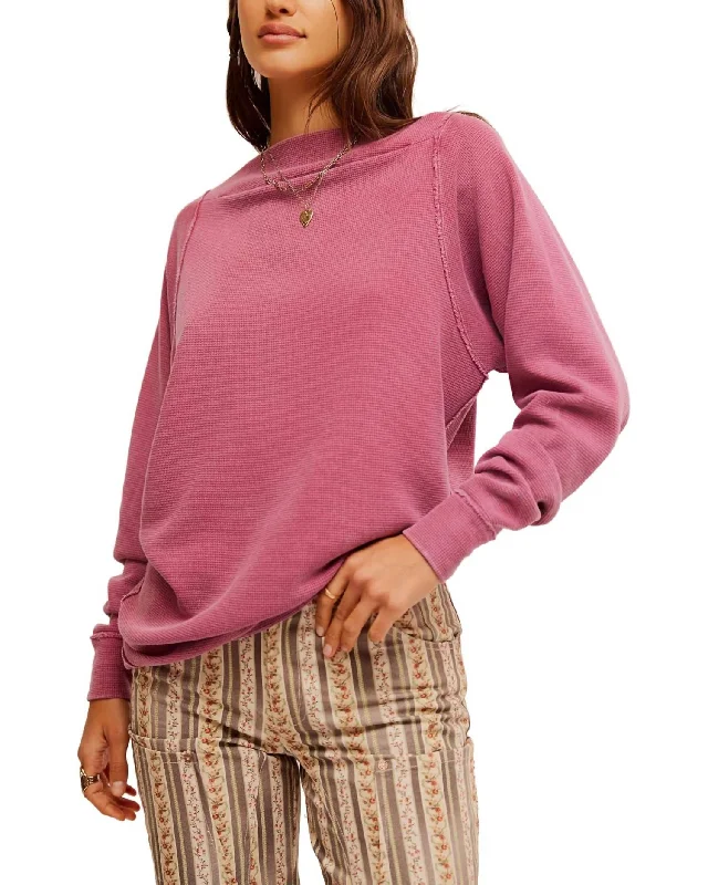 Women's Holiday Clothes Sammie Thermal Sweatshirt In Glass Rosses