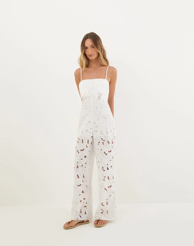 Sustainable Women's Apparel Eloah Jumpsuit - Off White