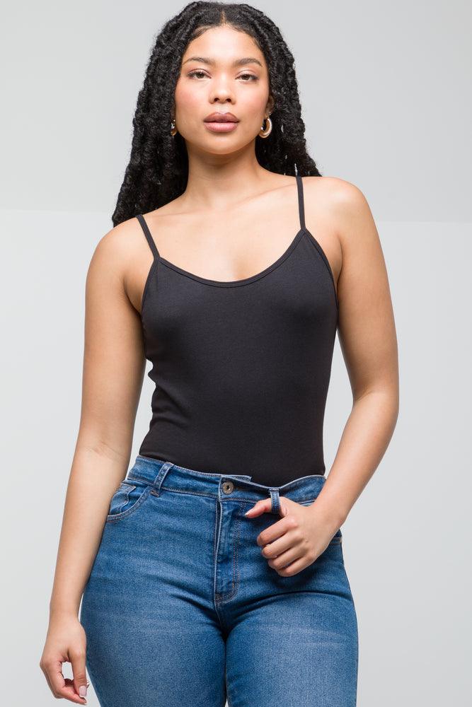 Women's Transitional Apparel Adjustable Strap Cami Black