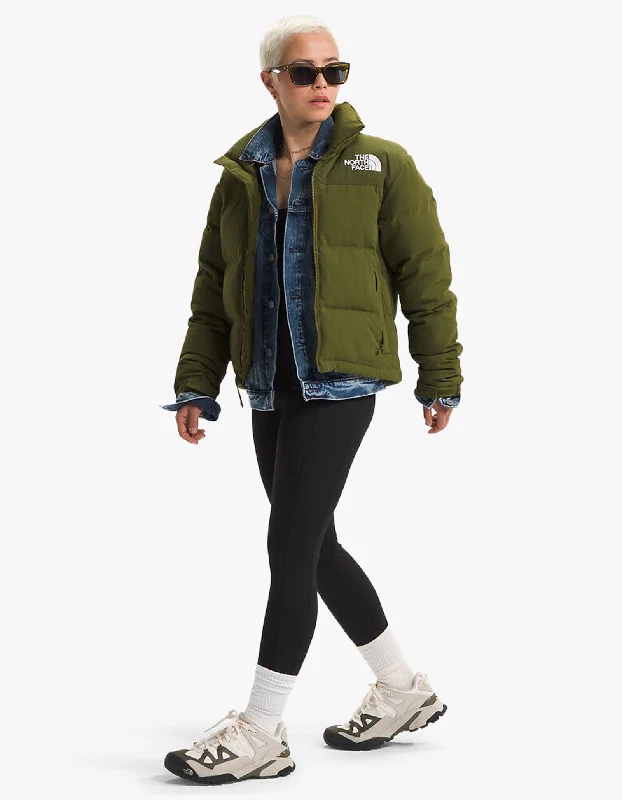 Women's Relaxed Outfit Womens 92 Ripstop Nuptse Jacket - Forest Olive