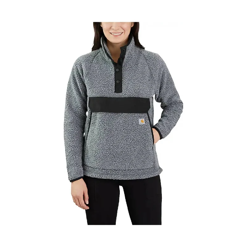 Women's Fashionable Clothing Sets Carhartt Women's Relaxed Fit Fleece Pullover Jacket - Granite Heather - ONLINE STORE CREDIT/EXCHANGE ONLY