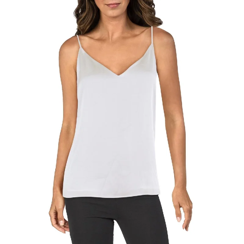 Women's Party Clothes Petites Womens V Neck Sleeveless Shell