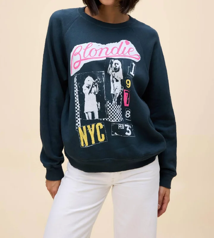 Women's Evening Attire Blondie Valentine Collage Vintage Sweatshirt In Vintage Black