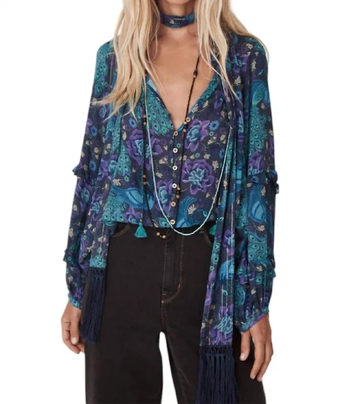 Women's Date Night Outfit Boheme Blouse In Baltic