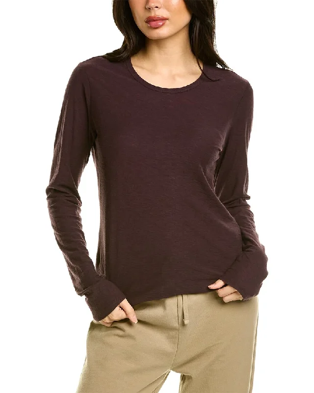 Women's Classic Outfit James Perse Crew Neck Long Sleeve T-Shirt