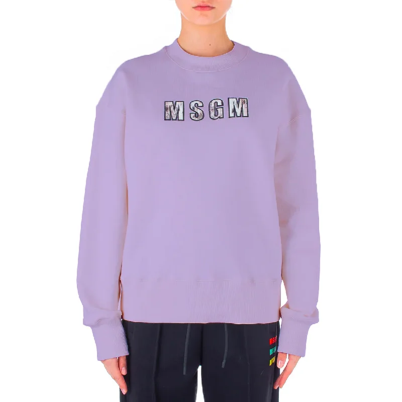 Women's Athletic Outfit Women's Msgm Lynx Printed Sweatshirt Lilac