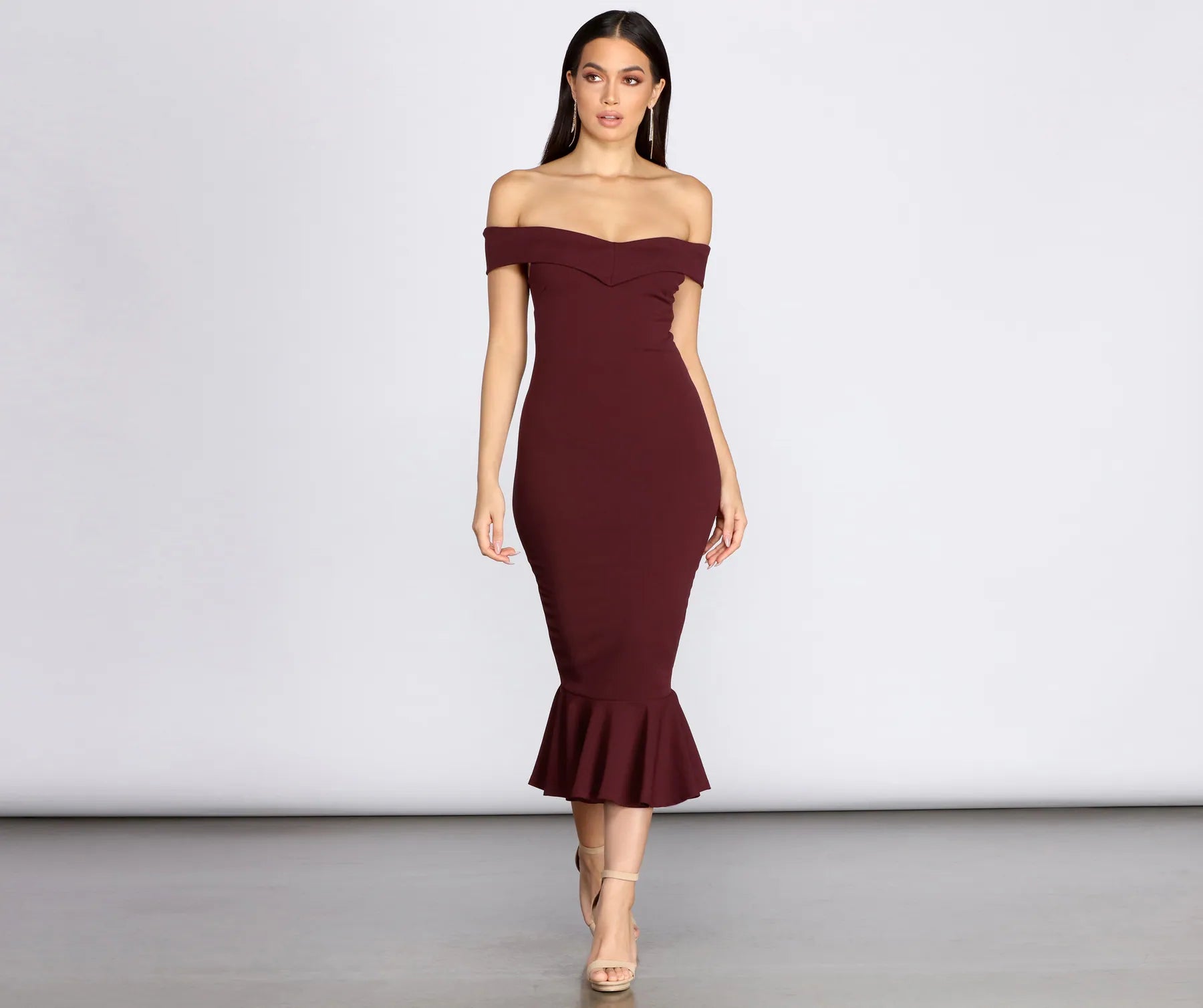 Women's Luxury Garments Will You Be My Sweetheart Midi Trumpet Dress